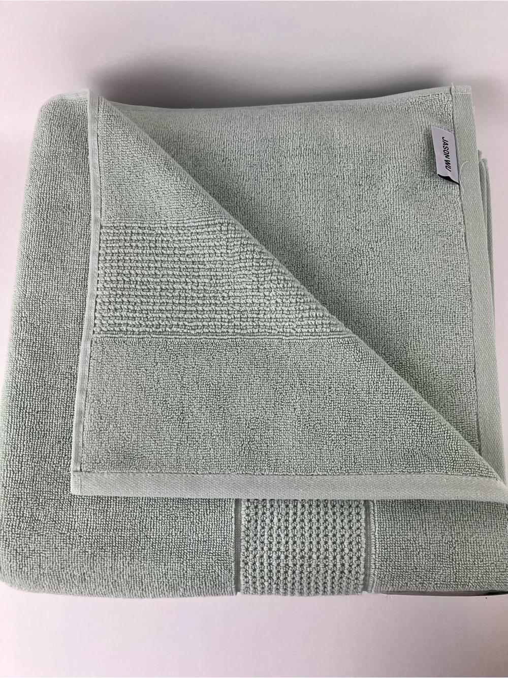 Jason Wu Bath Towel Set Sage Green Soft Cotton Made in Turkey 2 Pc Set NEW